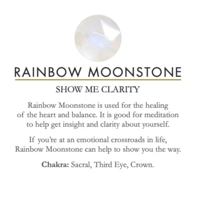 Stellar Midi Lighting Rainbow Moonstone Gold RIng - 40% limited time