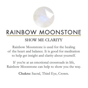 Stellar Midi Lighting Rainbow Moonstone Gold RIng - 40% limited time