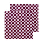 Load image into Gallery viewer, Burgundy Check Cotton Napkin - 2 pack
