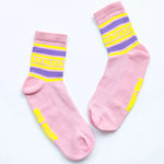 Load image into Gallery viewer, 'Eat Pasta Run Fasta' Running Socks - pink

