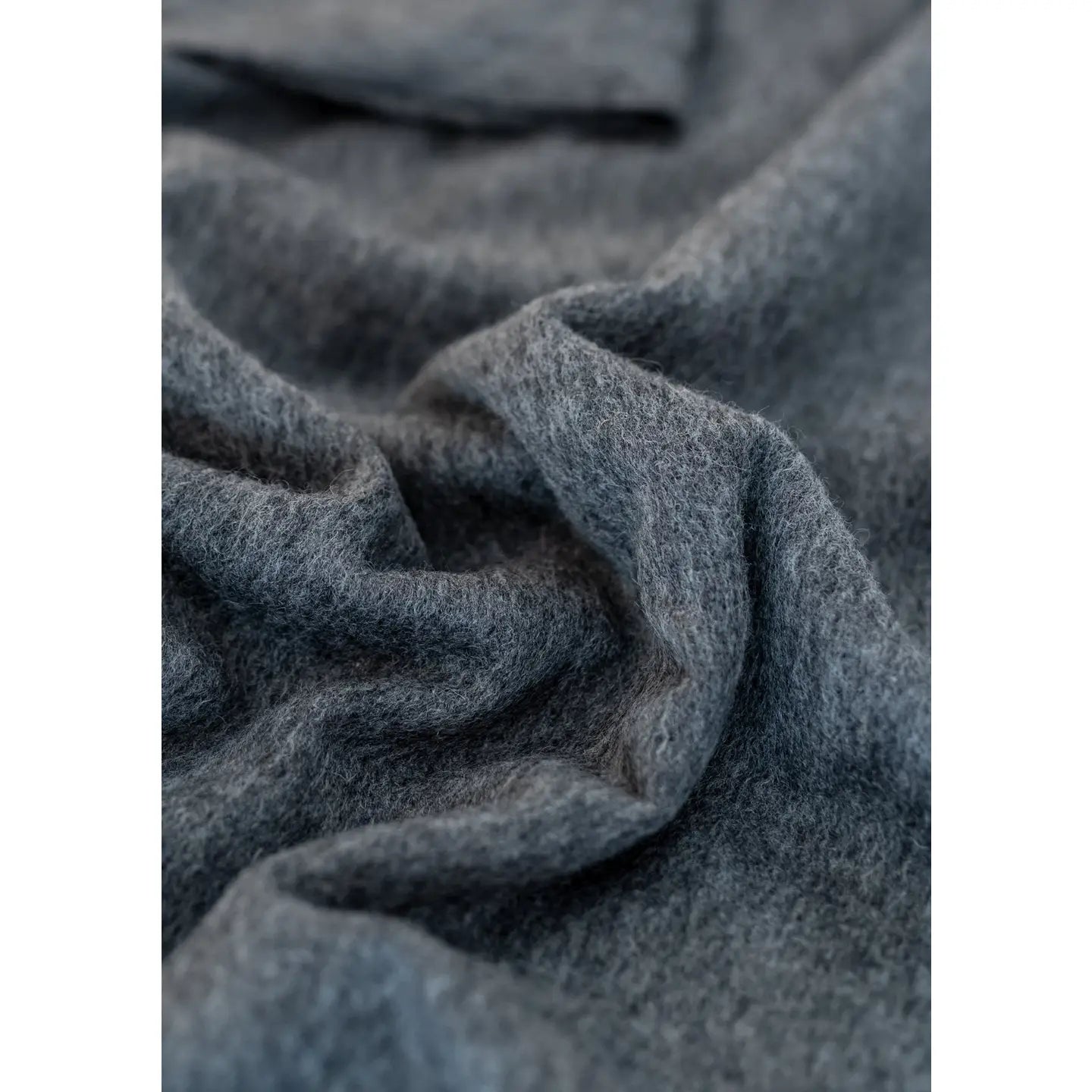 Lambswool Oversized Scarf - charcoal melange