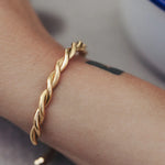 Load image into Gallery viewer, Twist Cuff Bangle - gold / silver
