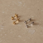 Load image into Gallery viewer, Mini Trio Stud Earrings - gold / silver
