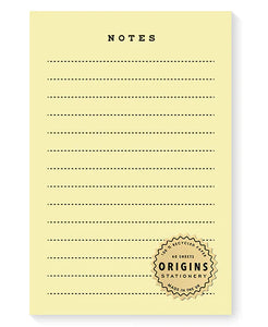 Origins Notepad - Yellow