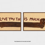 Load image into Gallery viewer, Daschund Hand Painted Diptych Print
