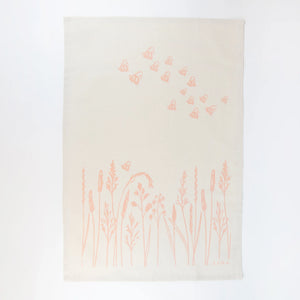 Organic Tea Towel - Native Grasses & Bees