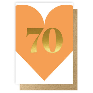 Heart 70th Card