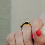 Load image into Gallery viewer, Gold Raised Fluid Ring
