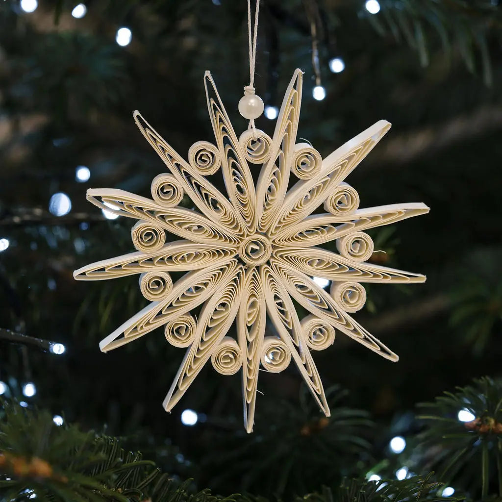 Quilled Circle Snowflake Hanging Decoration