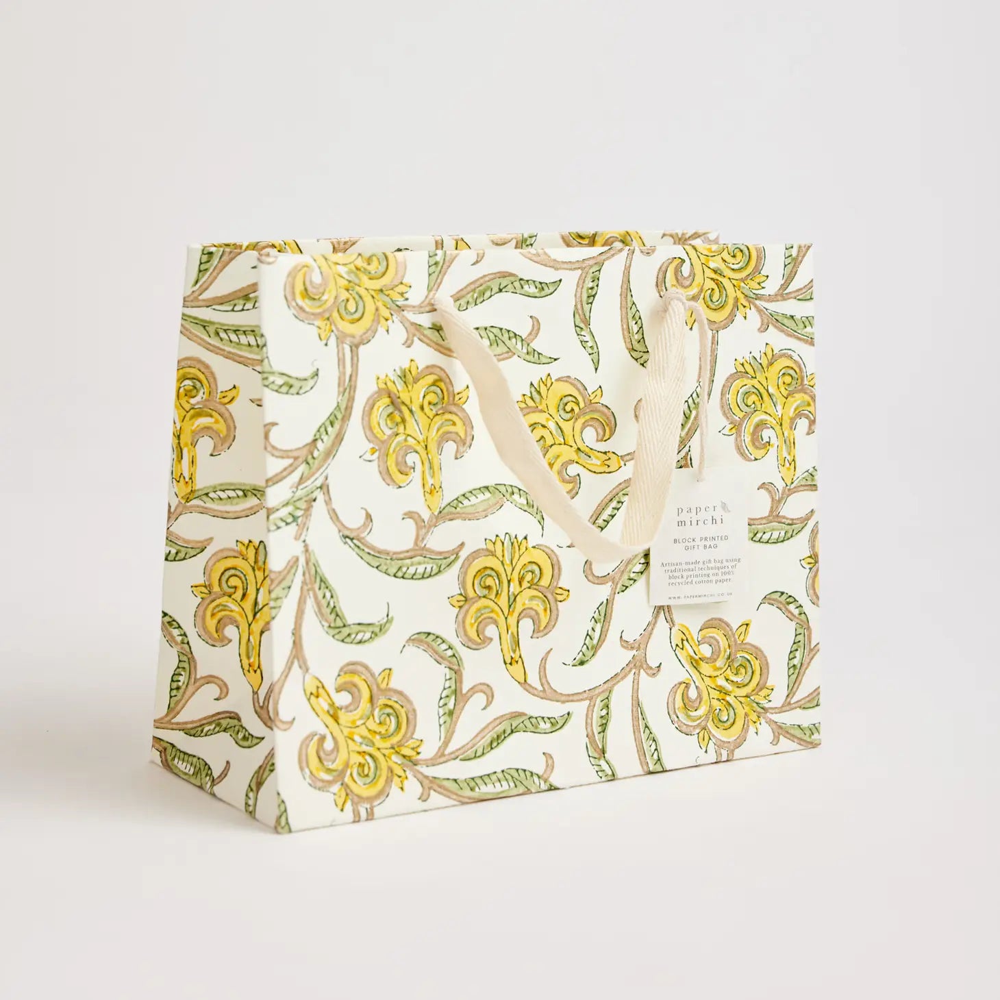 Sunshine Hand Block Printed Gift Bag - small / medium / large