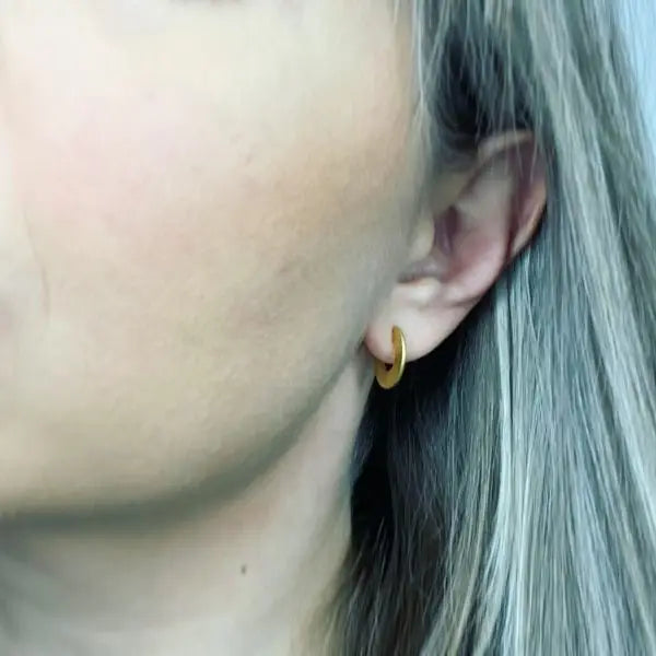 Silver Flat Hoop Earrings