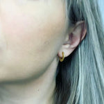 Load image into Gallery viewer, Silver Flat Hoop Earrings
