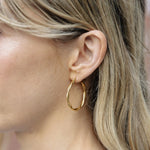 Load image into Gallery viewer, Gold Large Entwined Hoop Earrings
