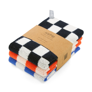 Reusable Dishcloths - Navy Check