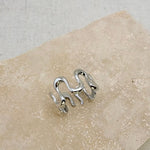 Load image into Gallery viewer, Silver Statement Wave Ring
