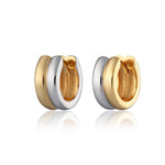 Load image into Gallery viewer, Mixed Metal Huggie Earrings
