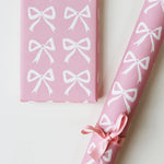Load image into Gallery viewer, Bows Gift Wrap - green / pink
