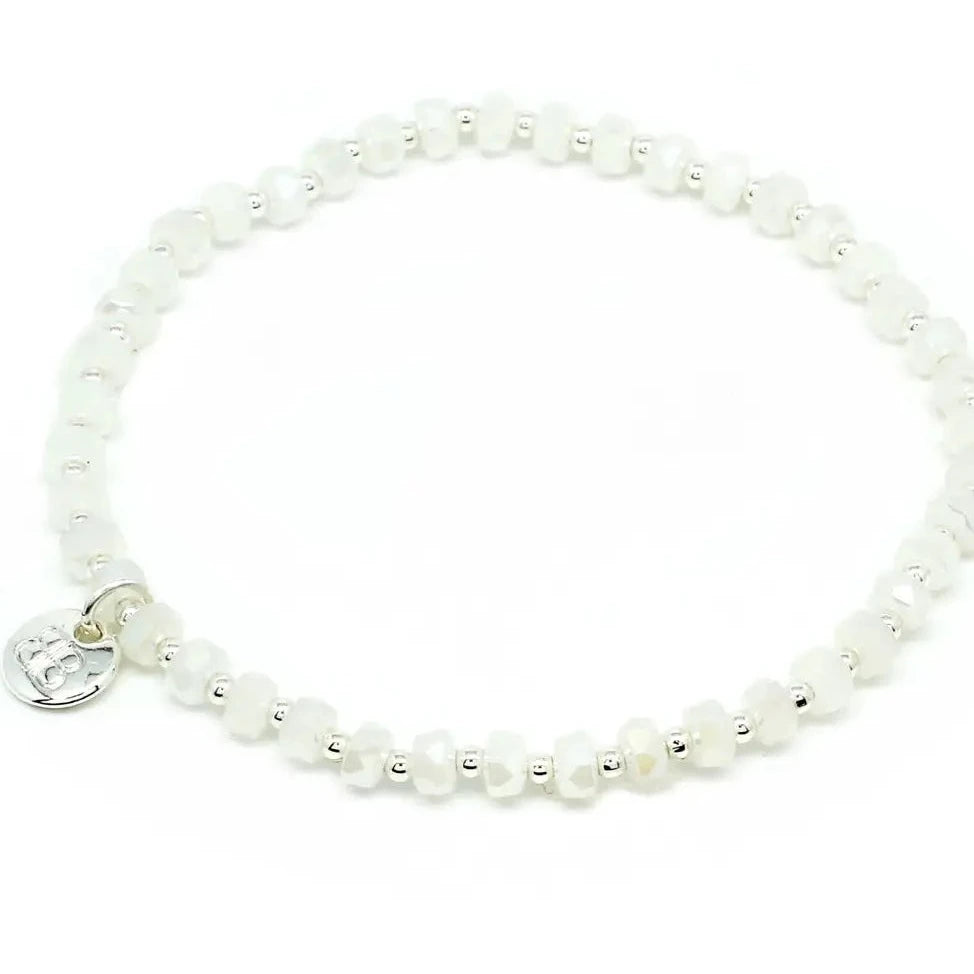 Prunus White & Silver Bracelet