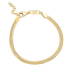 Load image into Gallery viewer, Gold Flat Snake Chain Bracelet
