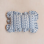 Load image into Gallery viewer, Navy Ruffle Cotton Cushion
