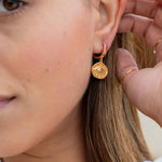 Load image into Gallery viewer, Lumen Evil Eye Hoops
