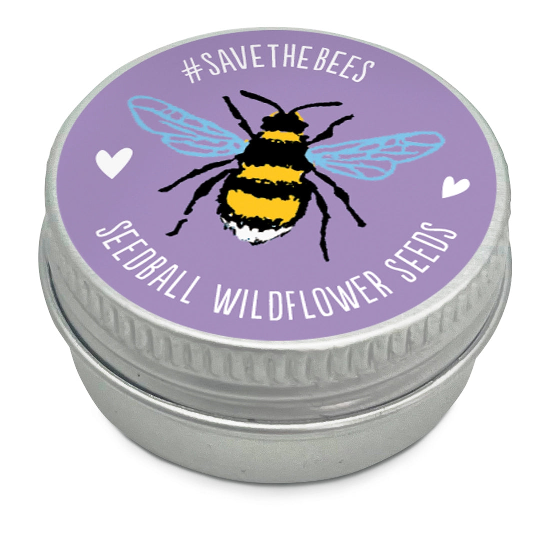 Mini Save The Bees Seedball Tins - various colours