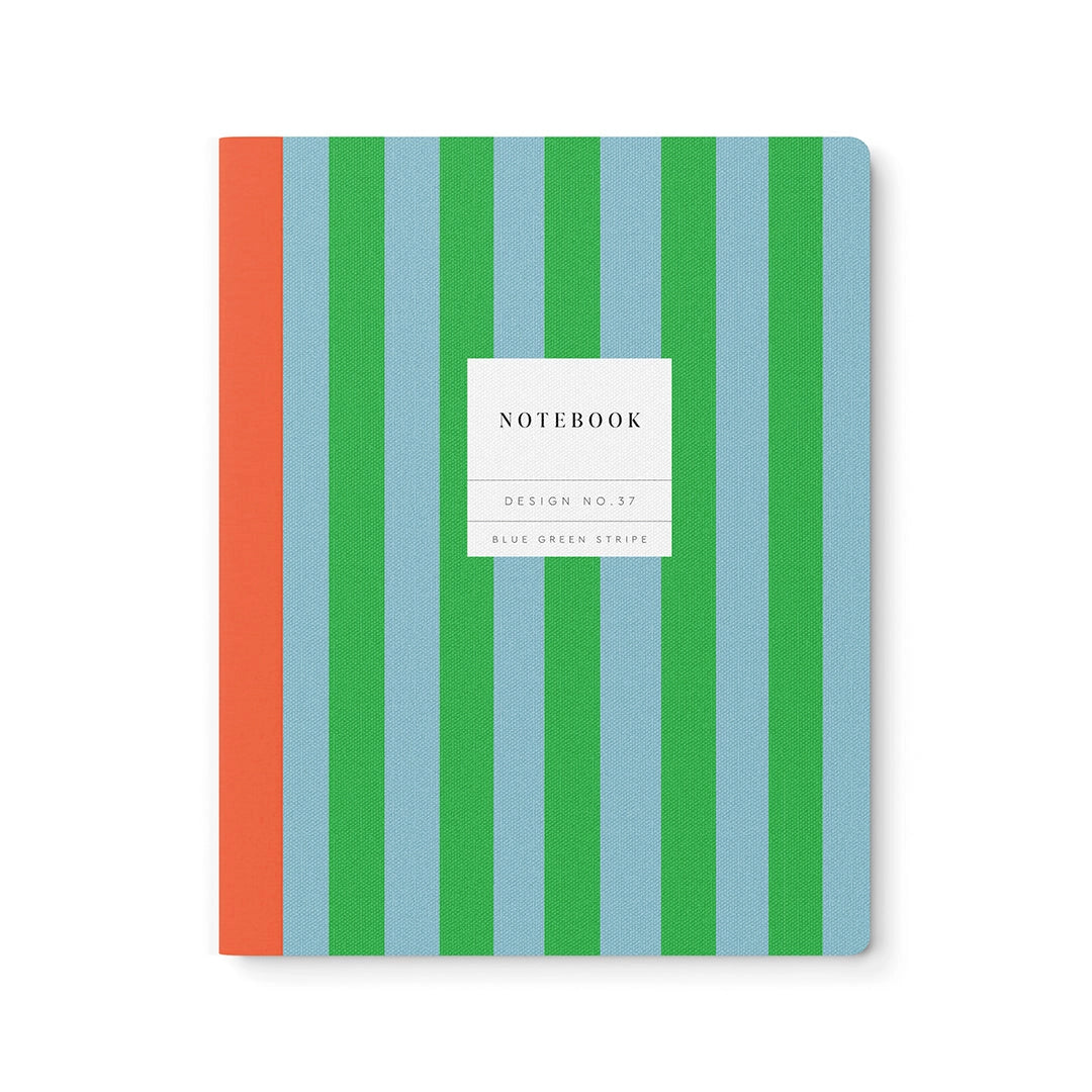 Blue Green Stripe Notebook