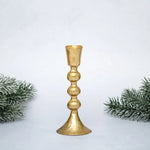 Load image into Gallery viewer, Sona gold coloured metal Candlestick Holder
