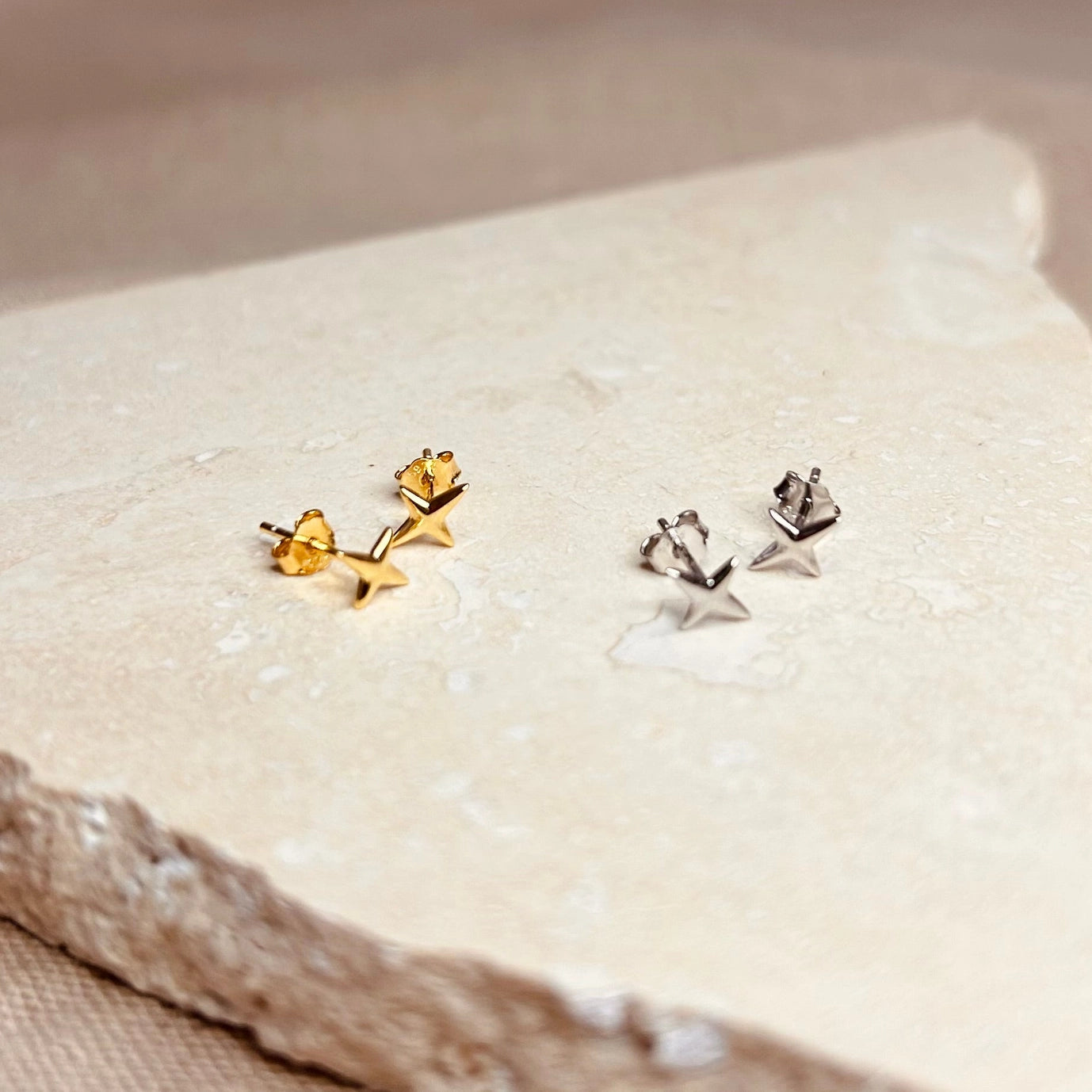 Starlight Stud Earrings  - gold / silver