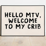 Load image into Gallery viewer, Mtv Welcome to My Crib Print - white / pink
