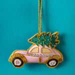 Load image into Gallery viewer, Pink Car with Tree Decoration
