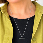 Load image into Gallery viewer, Silver Bar Necklace
