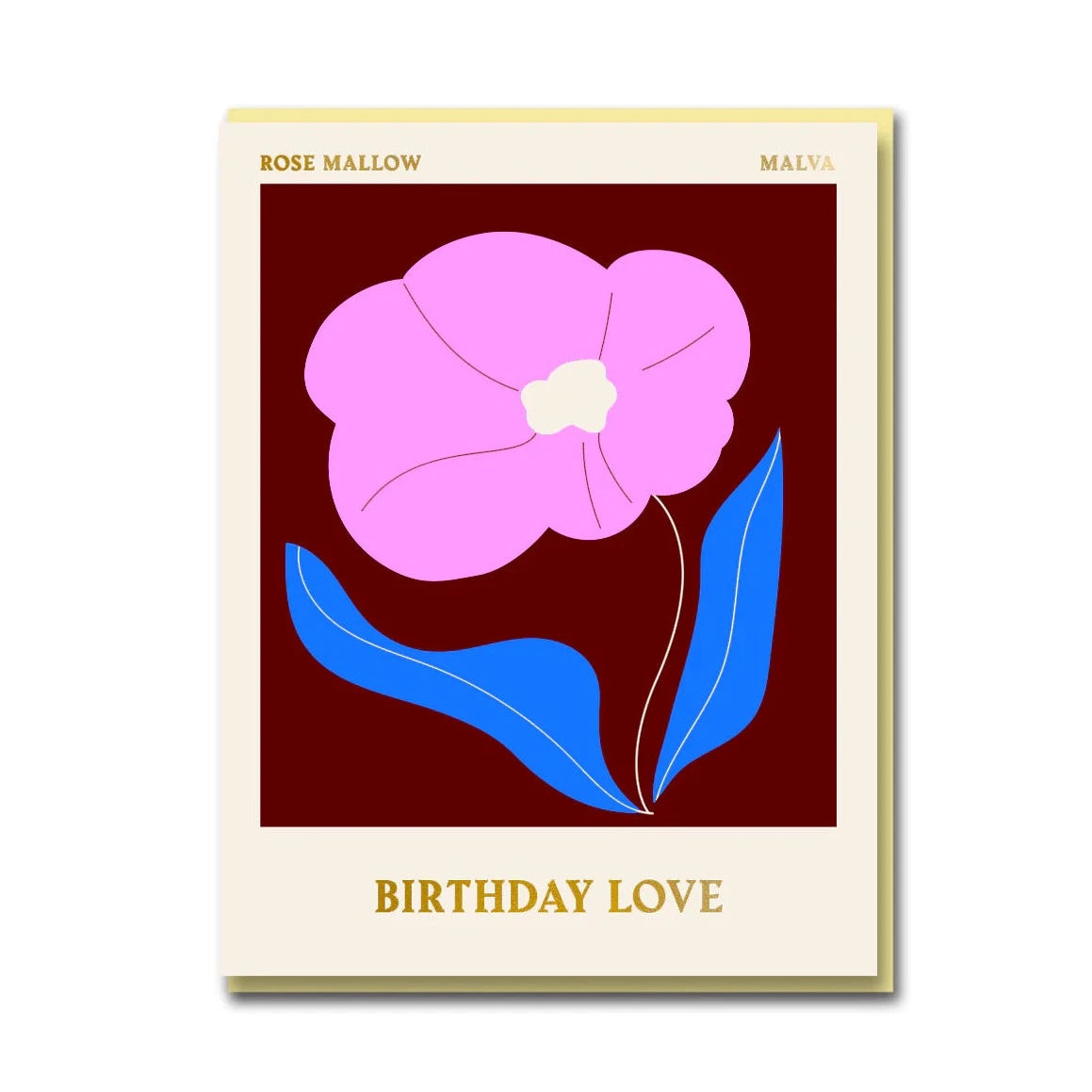 Columbia Road Rose Mallow Birthday Love Card