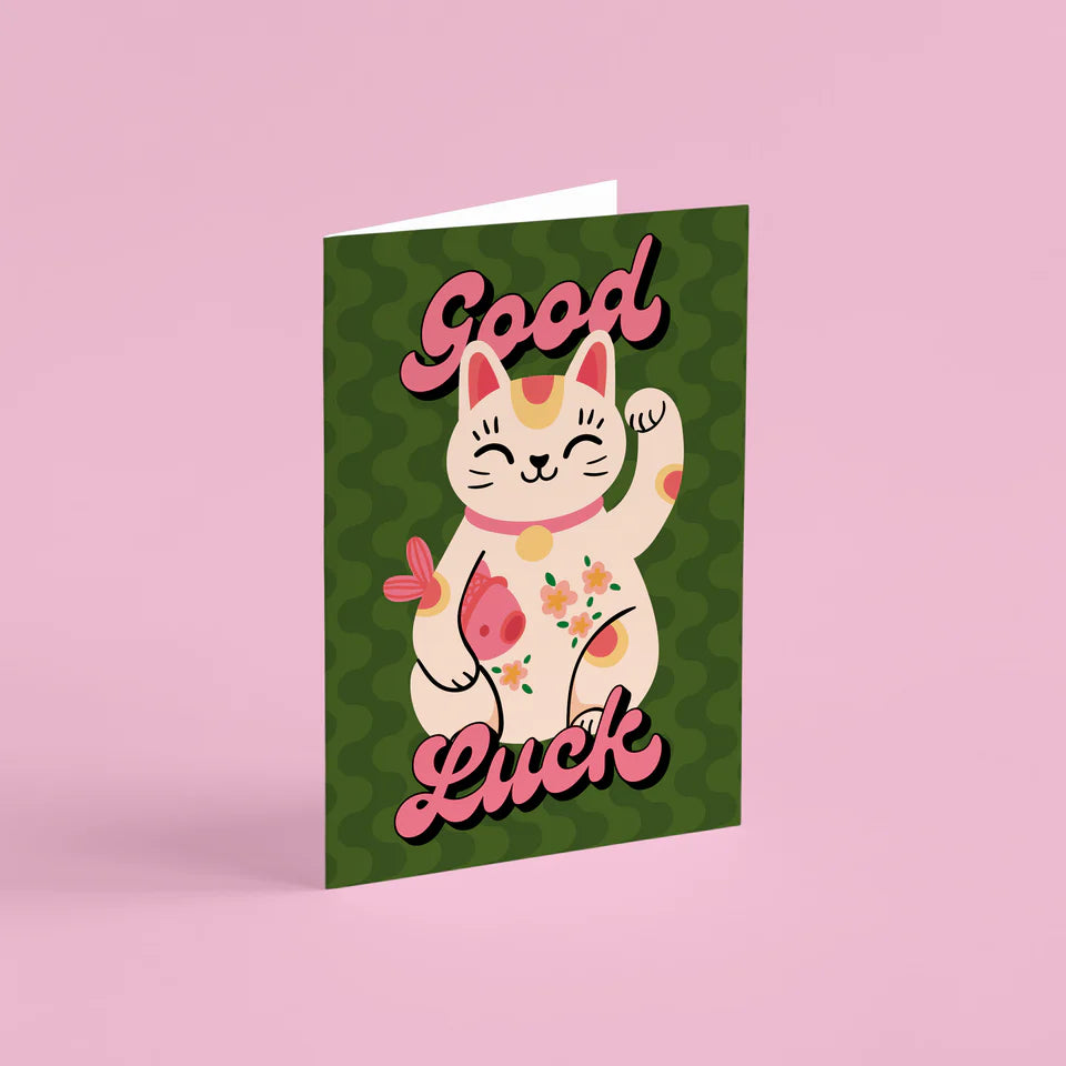 Good Luck Cat card
