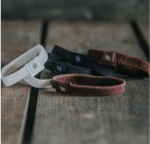 Plastic Hair Free Hair Ties - black / blonde / multi colour