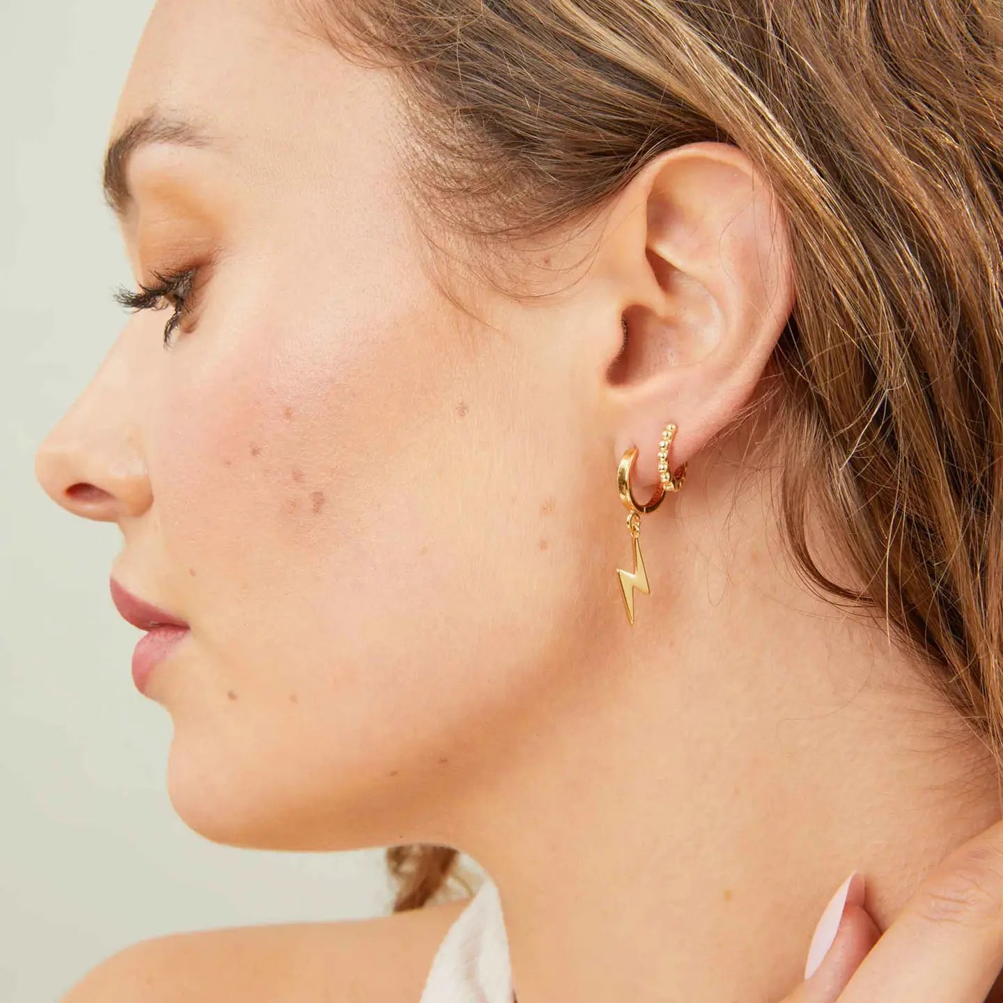 Lightning Huggie Earring