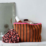 Load image into Gallery viewer, Sofia pouch - ginger stripes

