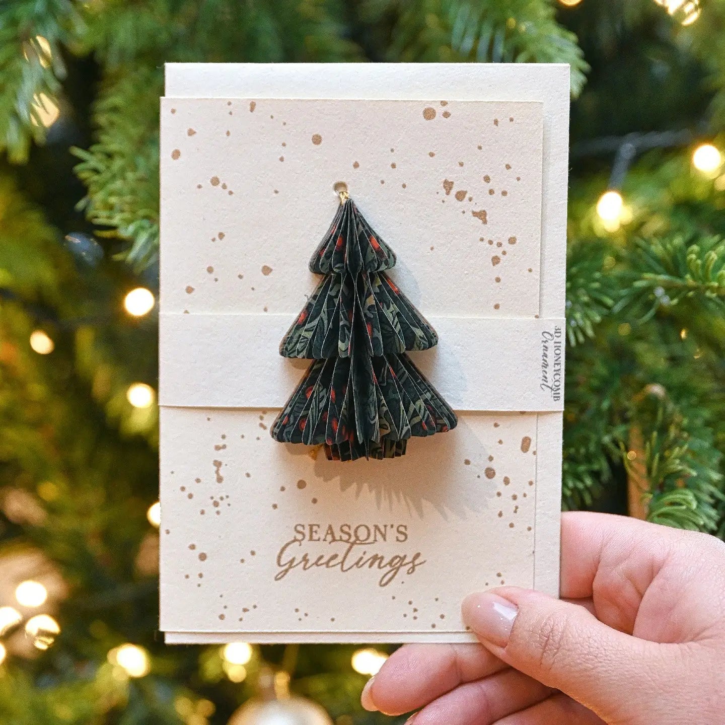 Keepsake Ornament Card - Honeycomb Tree
