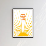 Load image into Gallery viewer, Here Comes the Sun Print - white
