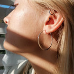 Load image into Gallery viewer, Flat Hoop Earrings
