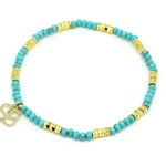 Load image into Gallery viewer, Cerulean Turquoise Gold Bracelet
