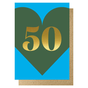 Heart 50th Card
