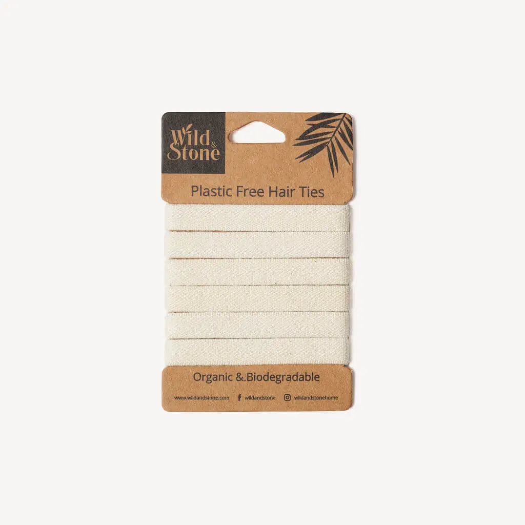 Plastic Hair Free Hair Ties - black / blonde