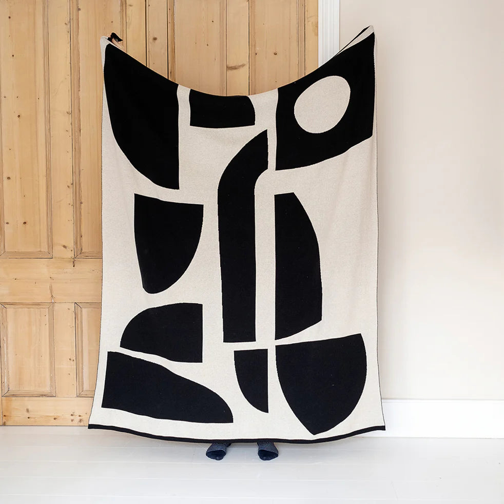 Bruten Cotton Knit Throw - Monochrome