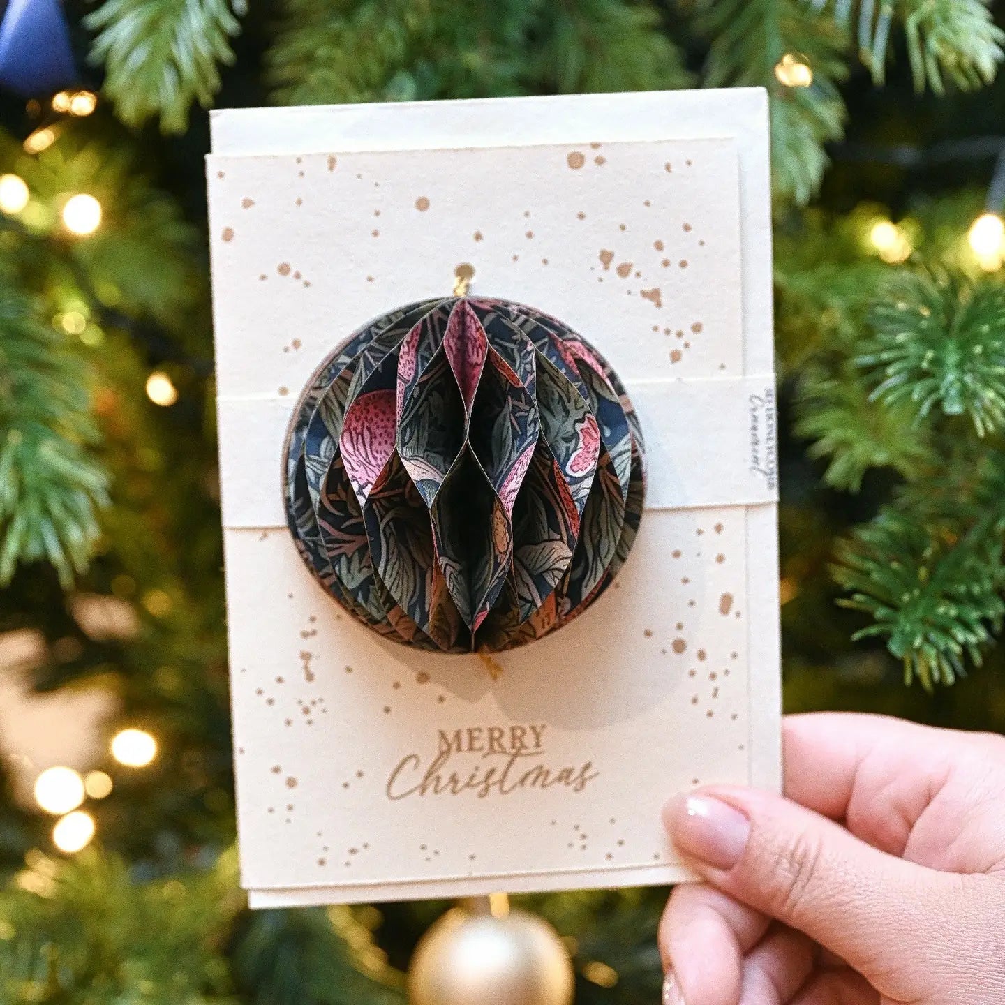 Keepsake Ornament Card - Honeycomb Bauble