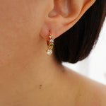 Load image into Gallery viewer, Heart Charm Hoop Earrings - gold / silver
