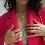 Load image into Gallery viewer, Maxi Kaleidoscope Lucky Charm Necklace - gold / silver
