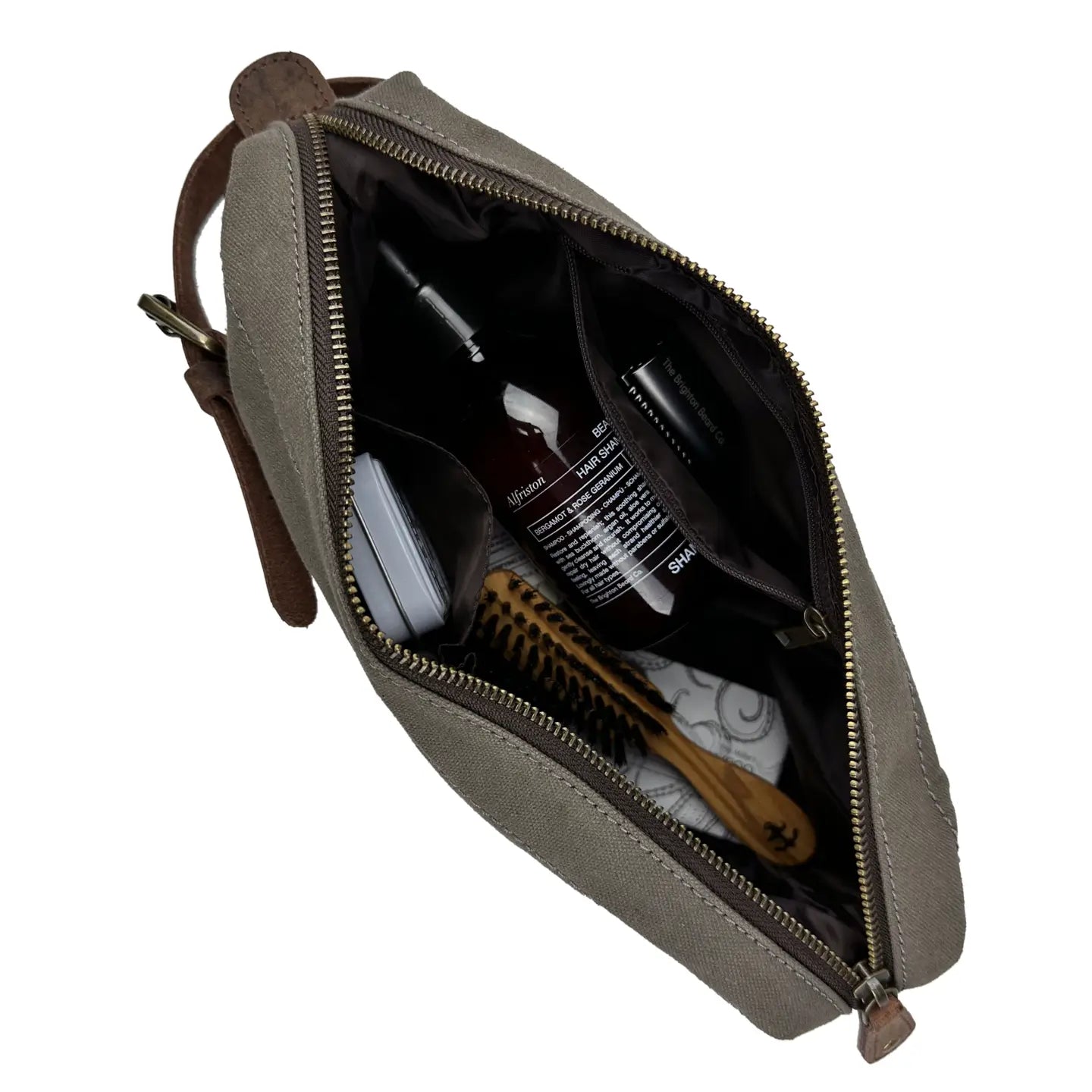 Birling Waxed Canvas & Leather Wash Bag