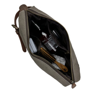 Birling Waxed Canvas & Leather Wash Bag
