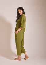 Load image into Gallery viewer, Cropped Cotton Pyjamas - green

